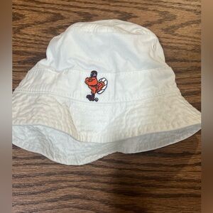 White Bucket Hat with Virginia Tech Embroidered Logo